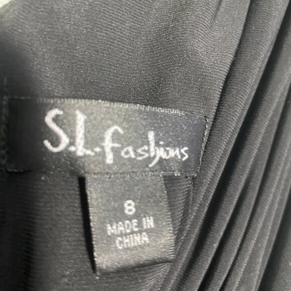 SL Fashions Ity & Taff Party Dress Style 114761 Dusty Rose and Black Size 8 zips - Picture 5 of 10